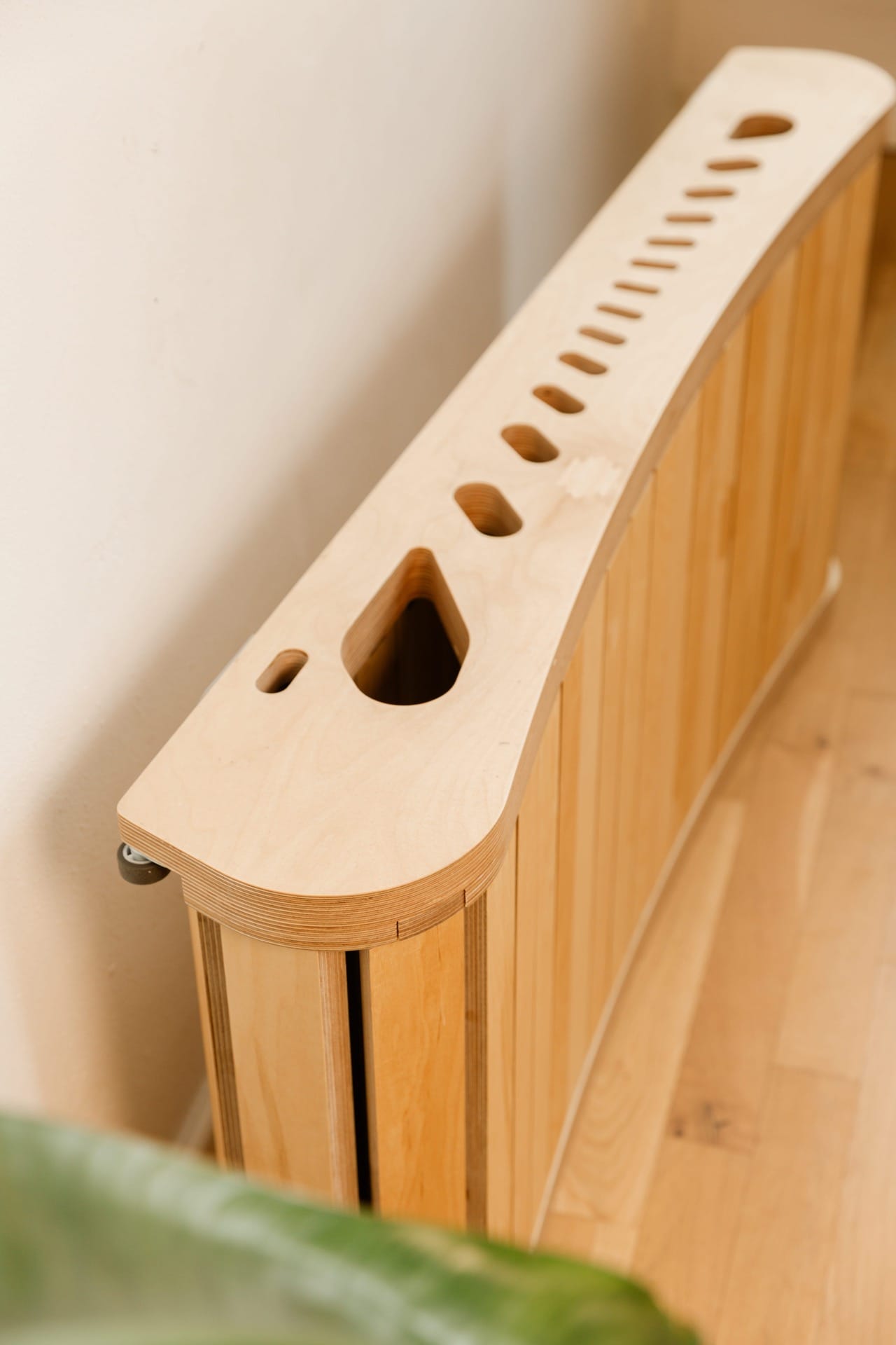 Wood and steel, steel axles and replaceable slats